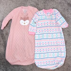 Carter's Pink and Multicolor Kids Pajamas Sleep Sacks